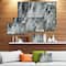Designart - Raindrops on Grass Black White - Oversized Landscape Canvas Art